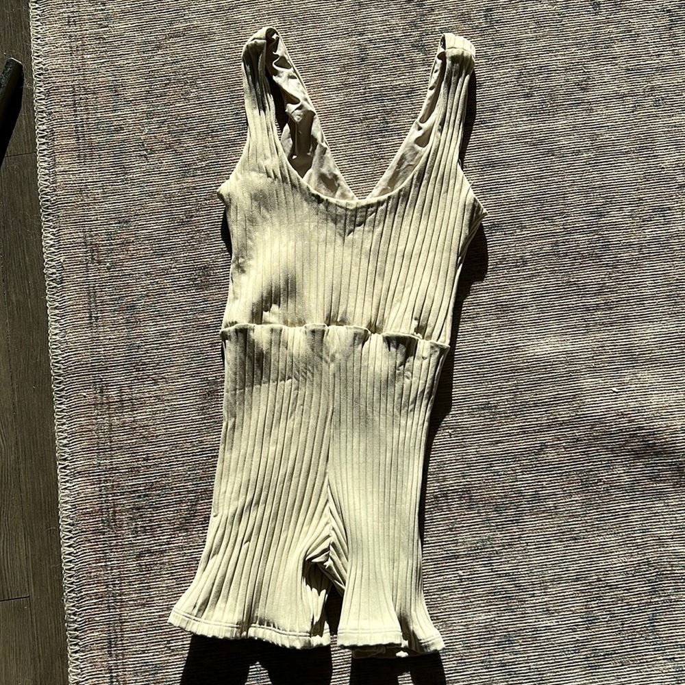 Montce Beige Wide Rib Jumpsuit